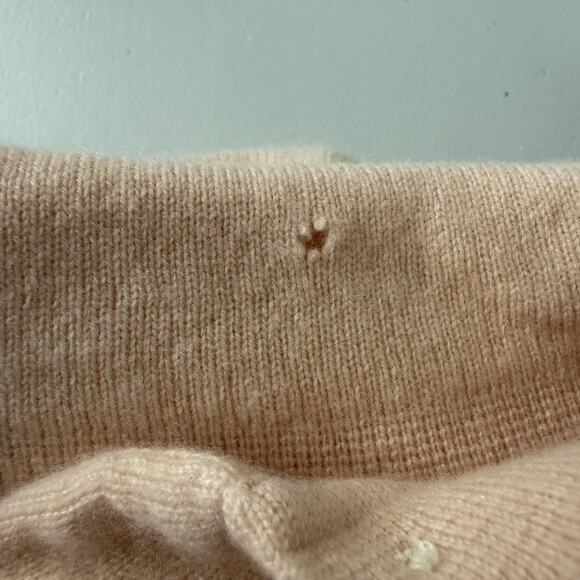 Sutton Studio Cardigan Sweater Womens Medium Pink 100% Cashmere Button Front - Picture 7 of 11